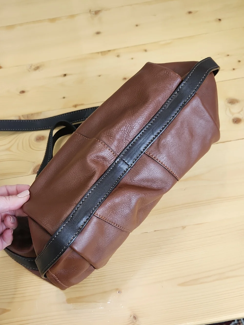 Gianni Conti Soft Italian Leather Crossbody Bag Hobo Satchel